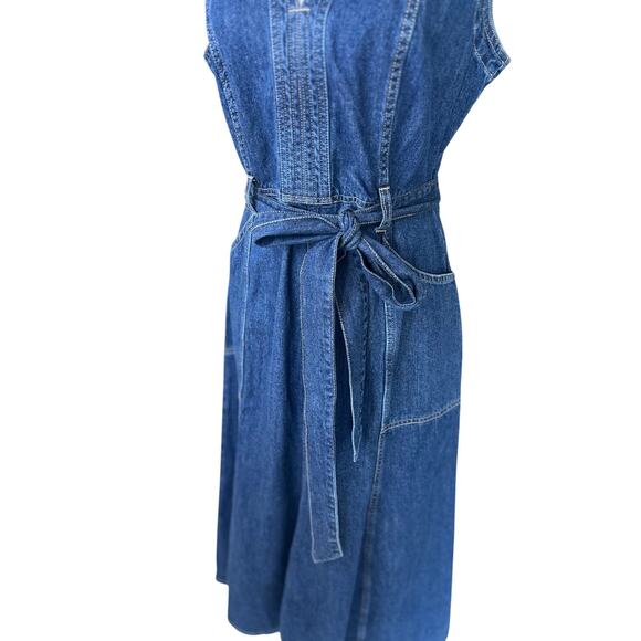 Sundance Poppy Denim Maxi Dress in Light Wash, size 8 Western Coastal Cowgirl - Picture 9 of 15